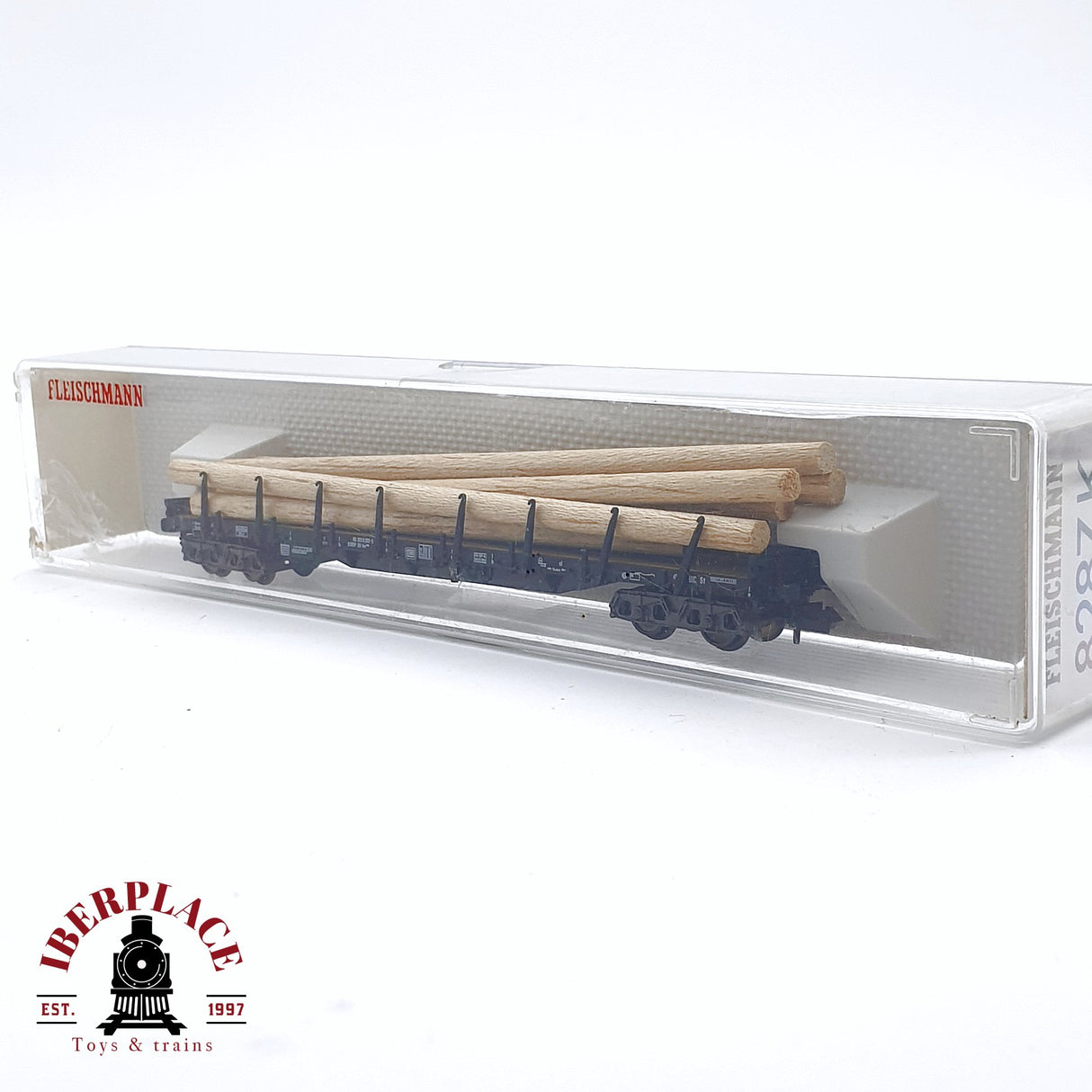 ♻️ 2da mano - Fleischmann 8287K vagón estacas con troncos DB N escala 1:160
