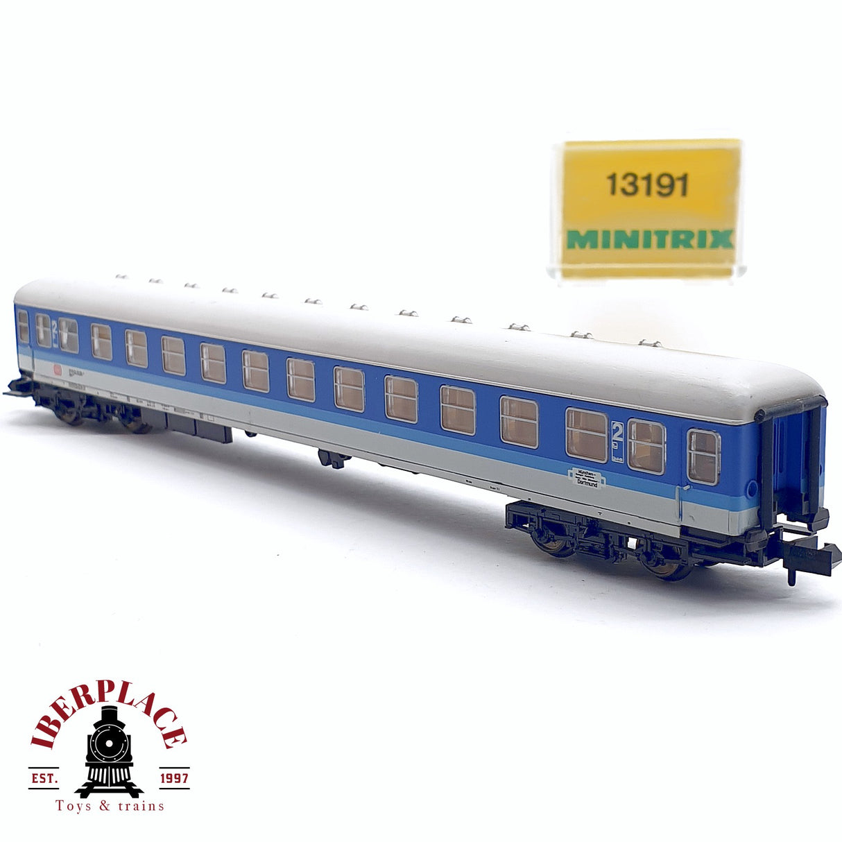♻️ 2da mano - Minitrix 13191 vagón pasajeros DB clase 2 N escala 1:160