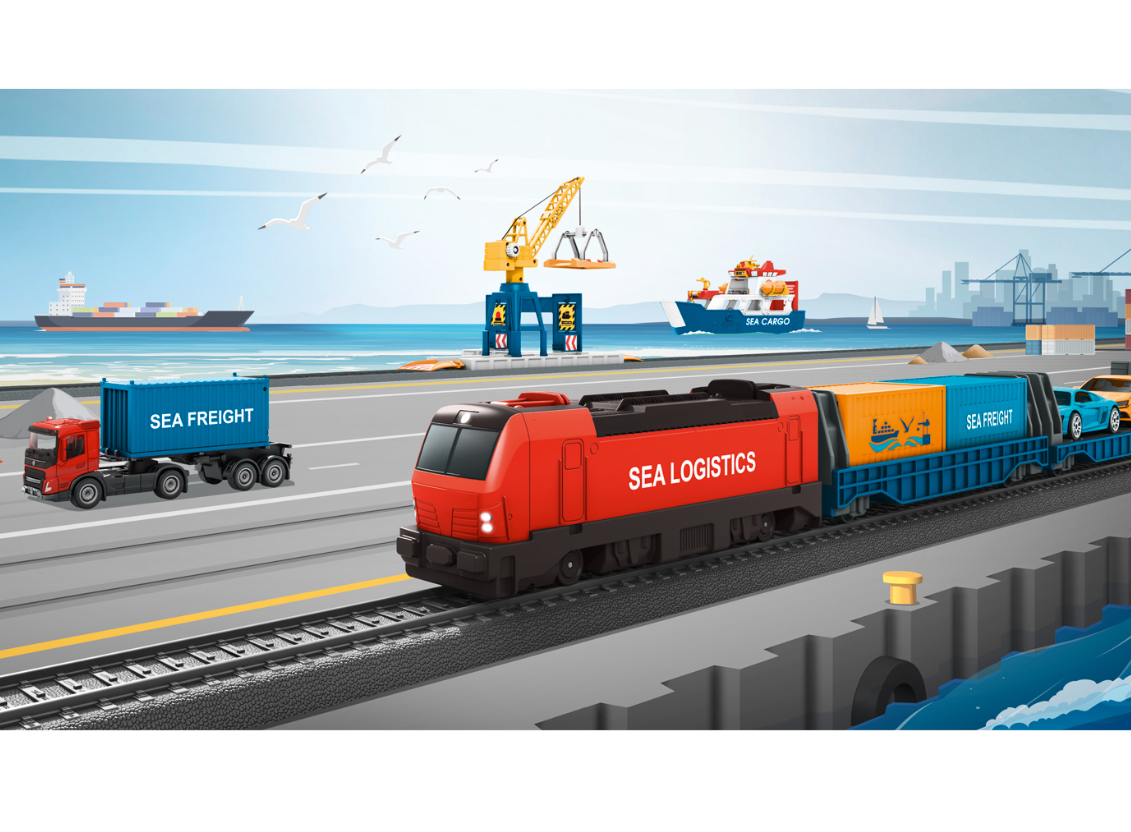 1/87 Märklin my world 29342 caja de iniciación logística Portuaria con sonido y luces escala ho 00