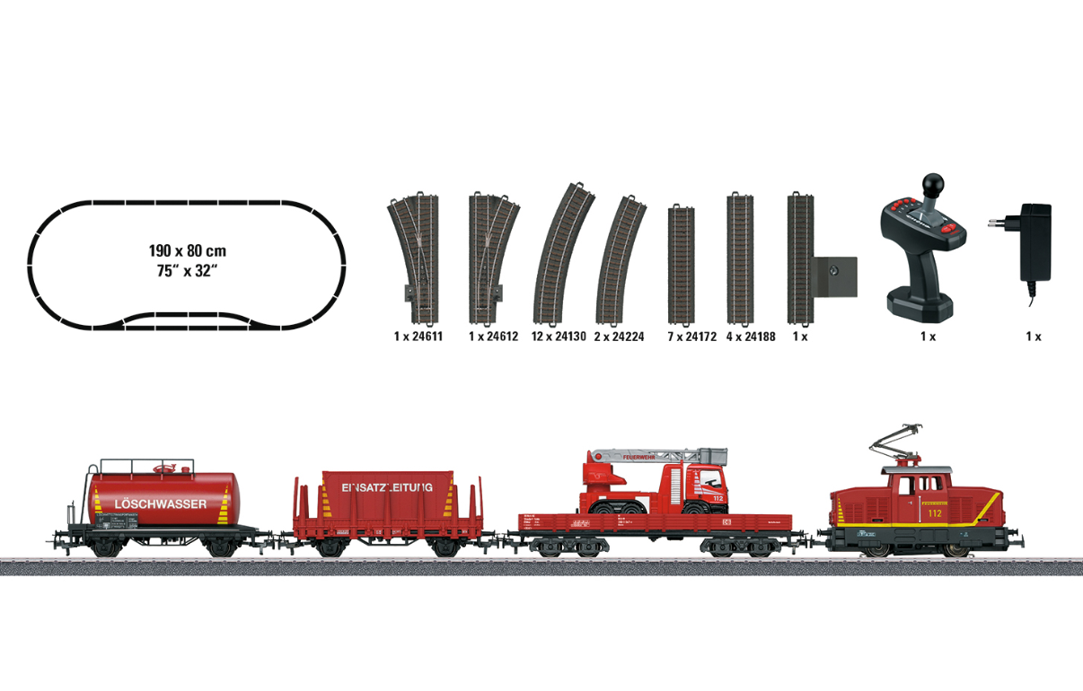 Märklin Start up 29722 Caja de iniciación "Bomberos" H0 escala 1:87 ho 00