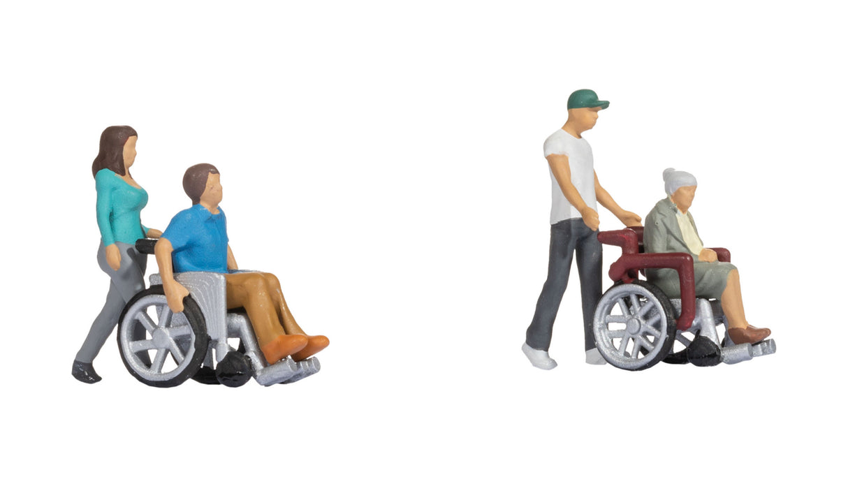 Noch 45552 Figuras de Personas en Silla de Ruedas - Modelismo Escala TT (1:120)