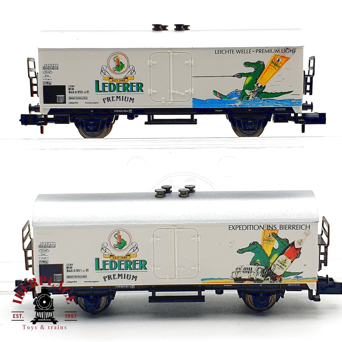 ♻️ Minitrix 13917 K Set 2 Vagones Cervezeros Lederer Premium DB Ep V escala N 1:160