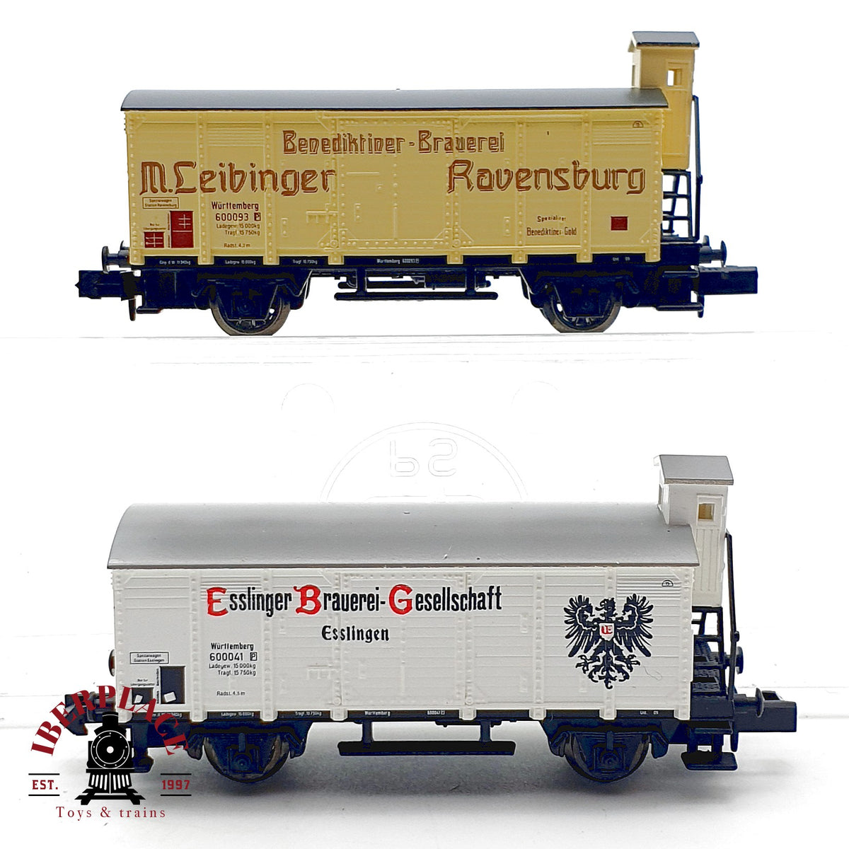 ♻️ Arnold 70007 Set 2 Vagones Cervezeros Esslinger Leibinger KWStE Ep I escala N 1:160