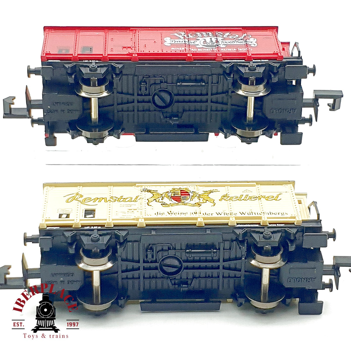 ♻️ Arnold 50-001 set 2 Vagones Remstal Sprudel y Remstal Kellerei Garita escala N 1:160