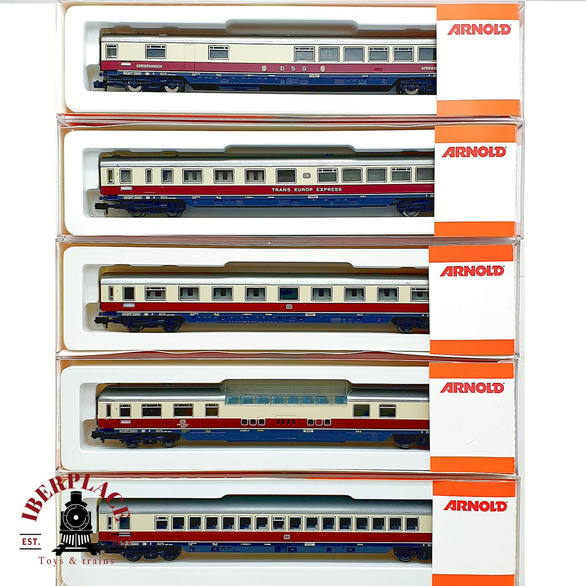♻️ Arnold 5x vagones TEE InterCity Panorama DSG DB Ep III IV escala N 1:160