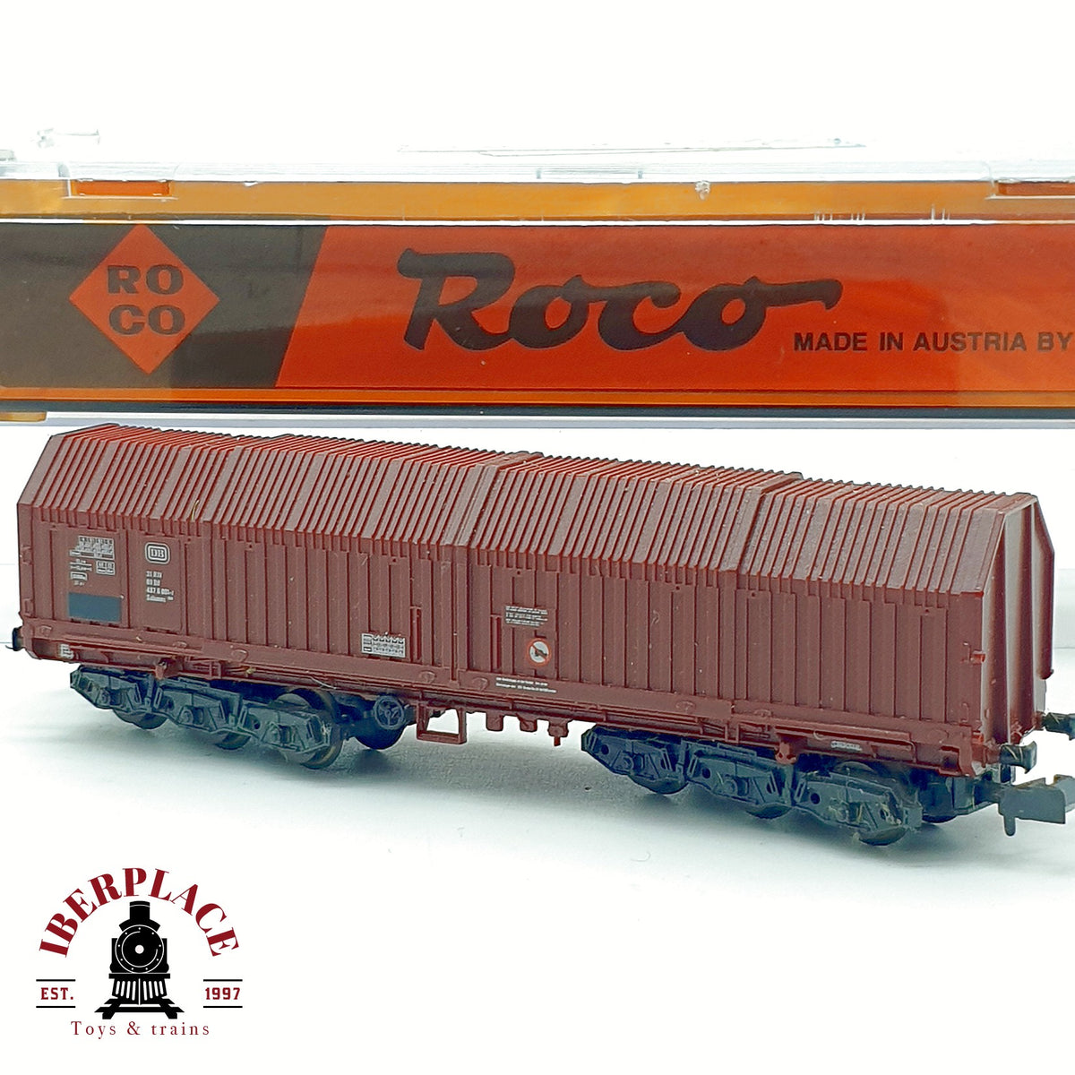 ♻️ Arnold 02365A Vagón de mercancias telescopico 4 ejes DB Ep IV escala N 1:160