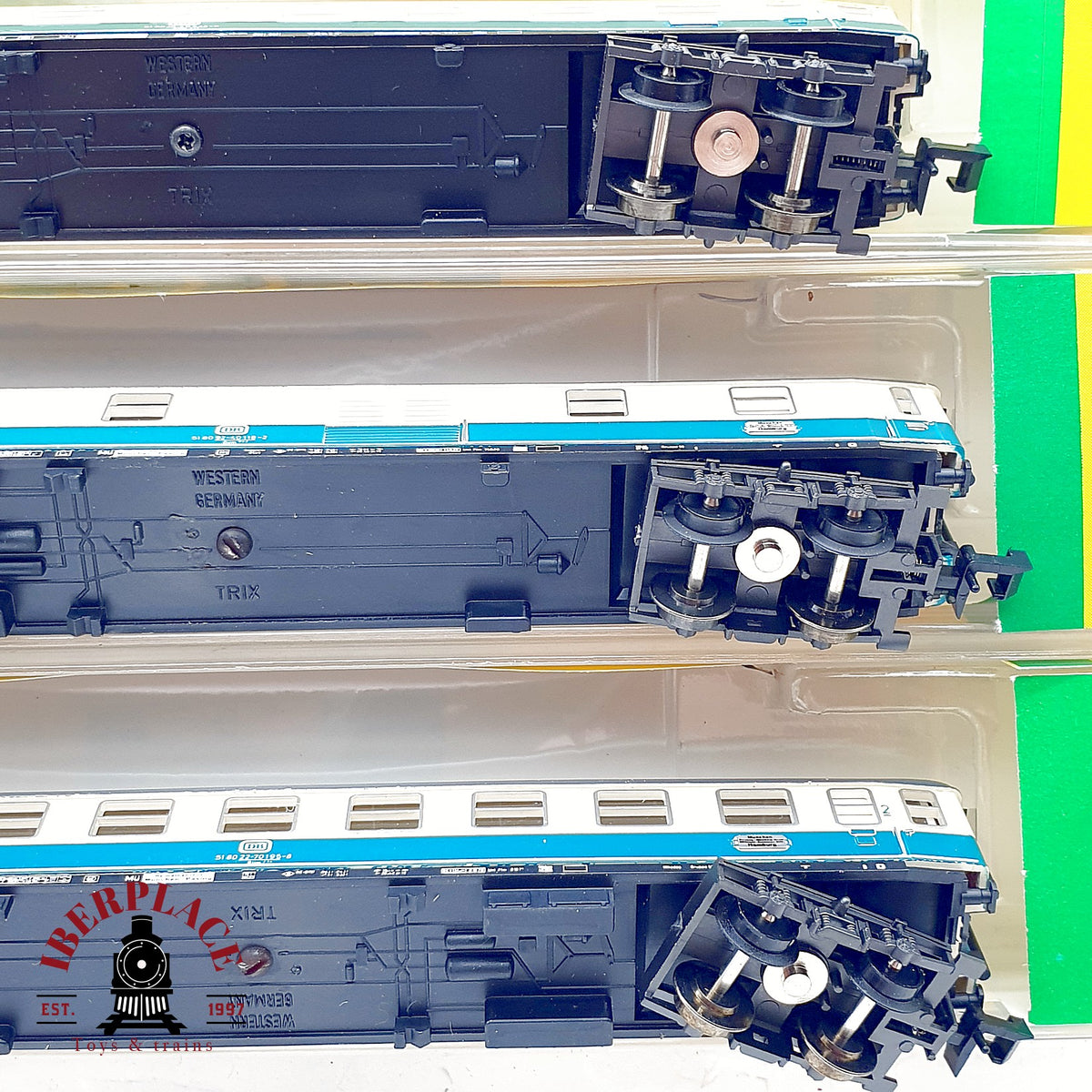 ♻️ Minitrix 13074 13075 13076 Set 3x vagones expreso DB Ep IV N 1:160