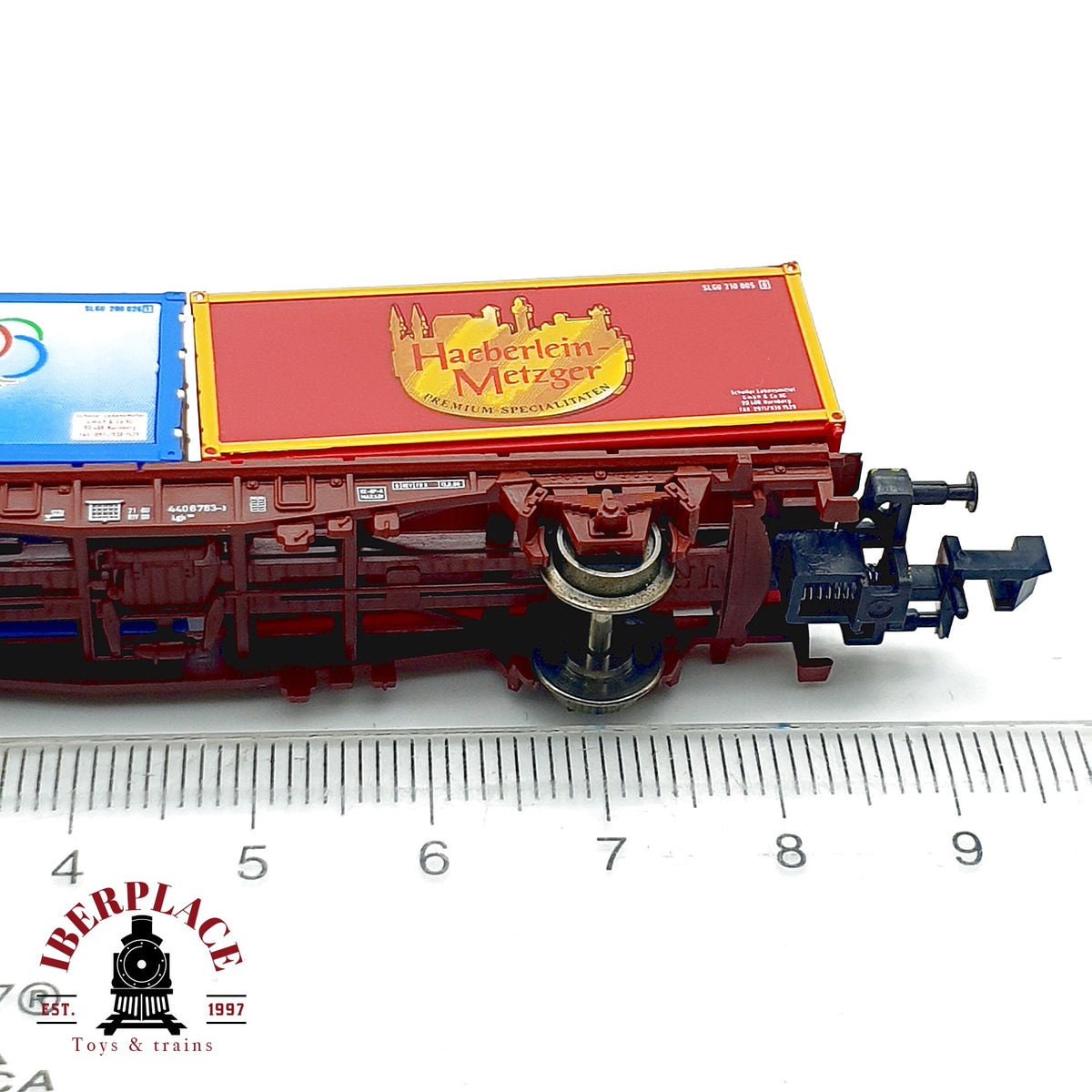 ♻️ Minitrix 13824 vagon Portacontenedores Scholler Haeberlein DB Ep V escala N 1:160