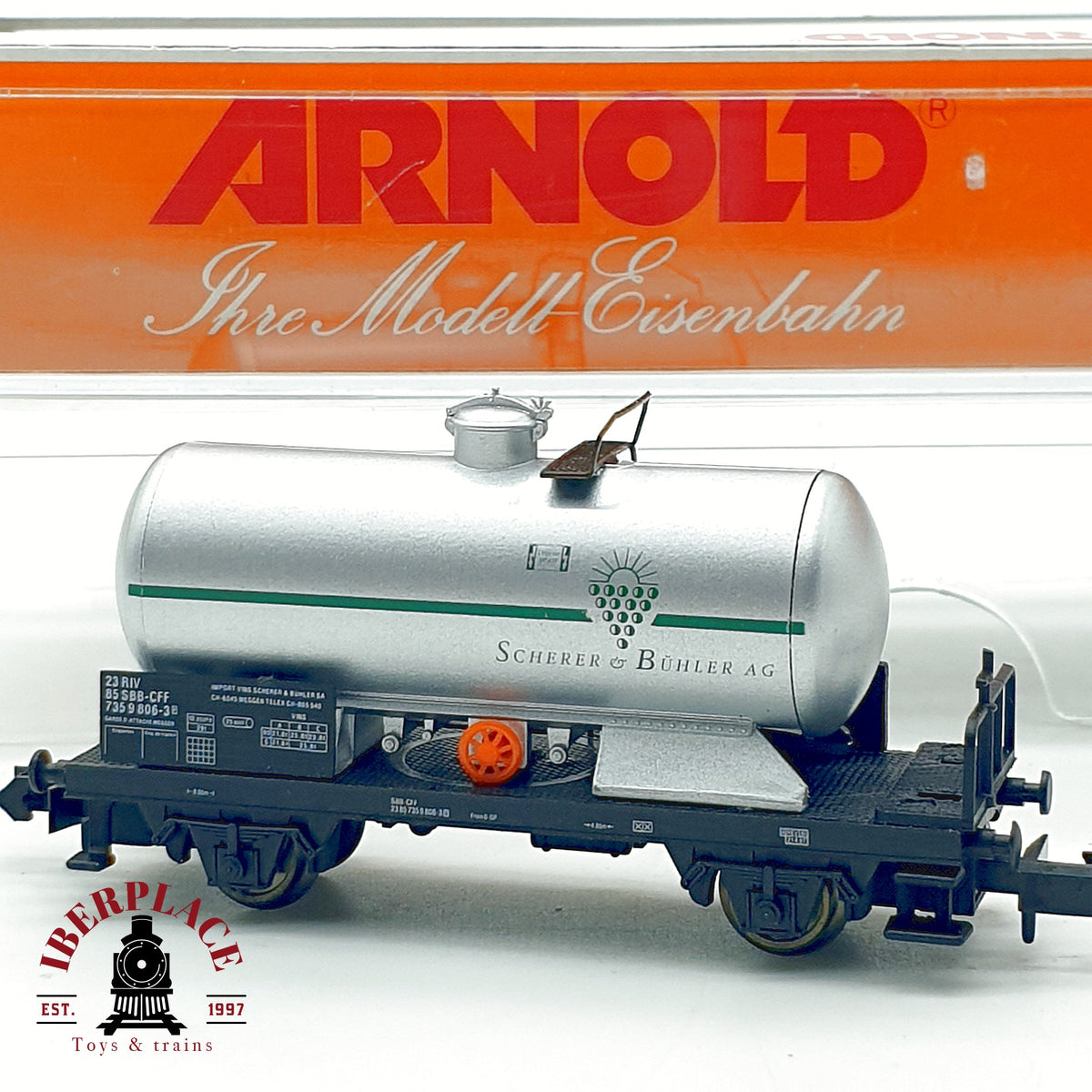 ♻️ Arnold 4327 Vagon cisterna Scherer & Buhler AG SBB CFF Ep IV escala N 1:160