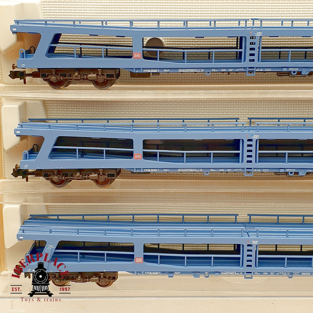 ♻️ Fleischmann 3x 8290K vagones portaautomoviles dobles DB Ep IV escala N 1:160