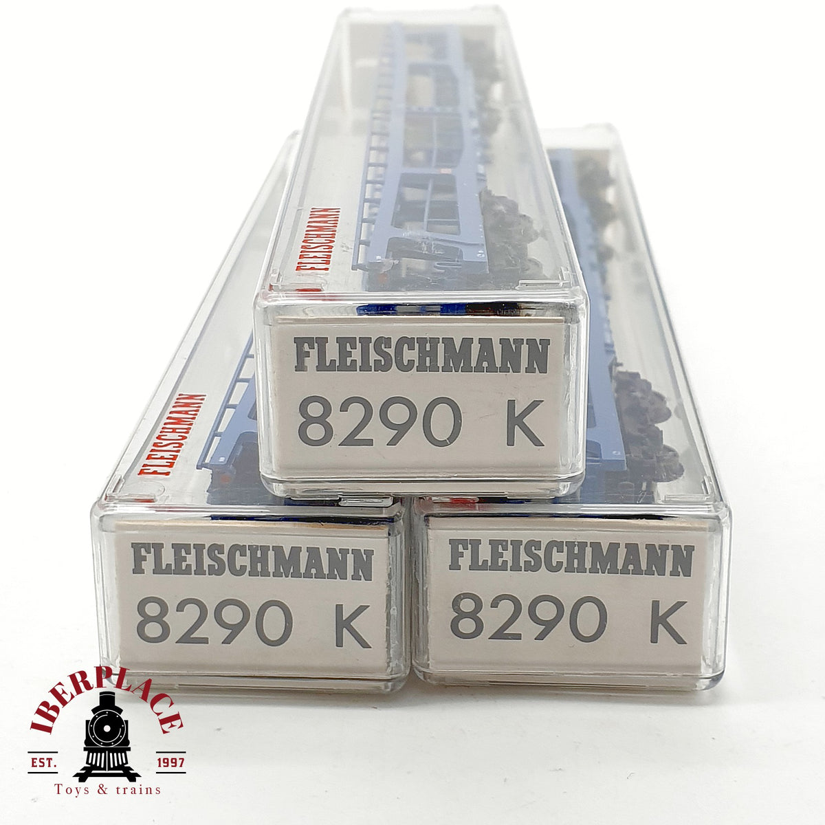 ♻️ Fleischmann 3x 8290K vagones portaautomoviles dobles DB Ep IV escala N 1:160