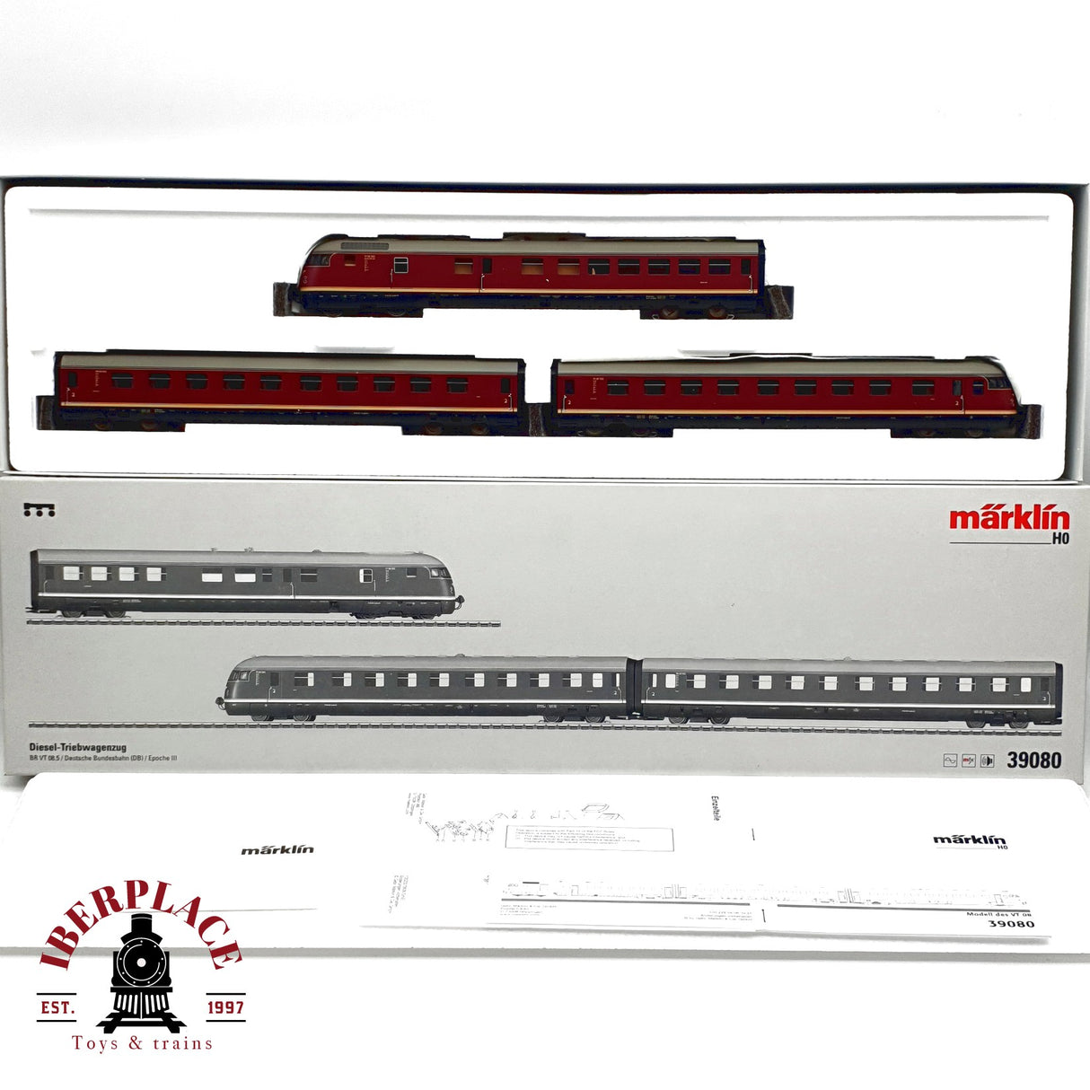 ♻️ Märklin 39080 Set Digital Locomotora DB BR VT08.5 con sonido H0 escala 1:87 R06