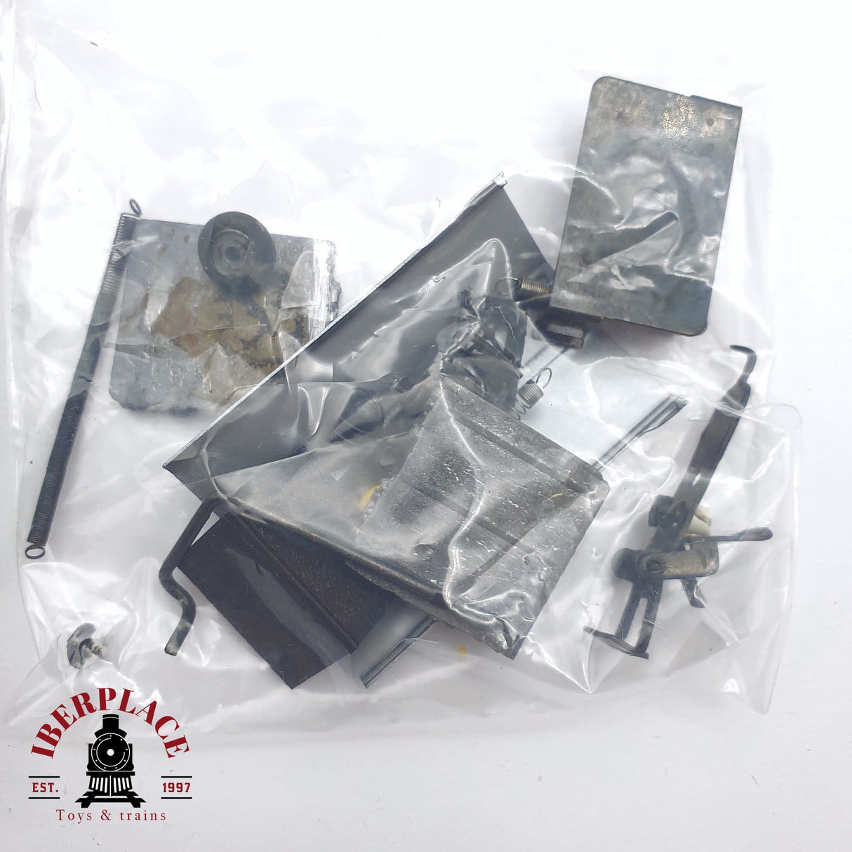 ♻️ 2da mano - Lote de clavijas macho hembra y pequeñas piezas de conexión H0 escala 1:87