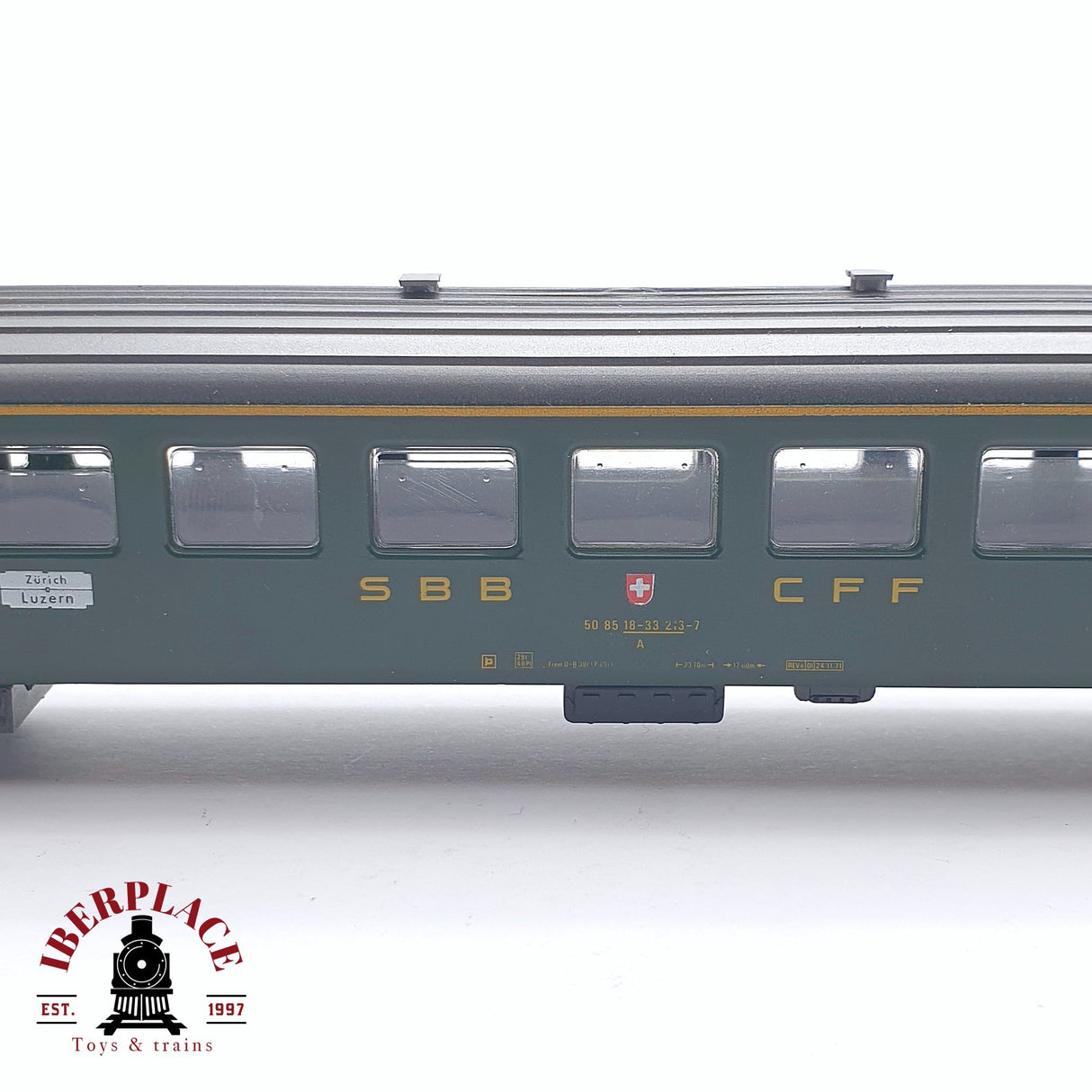 ♻️ 2da mano - DC Fleischmann 5133 vagón pasajeros SBB clase 1 H0 escala 1:87