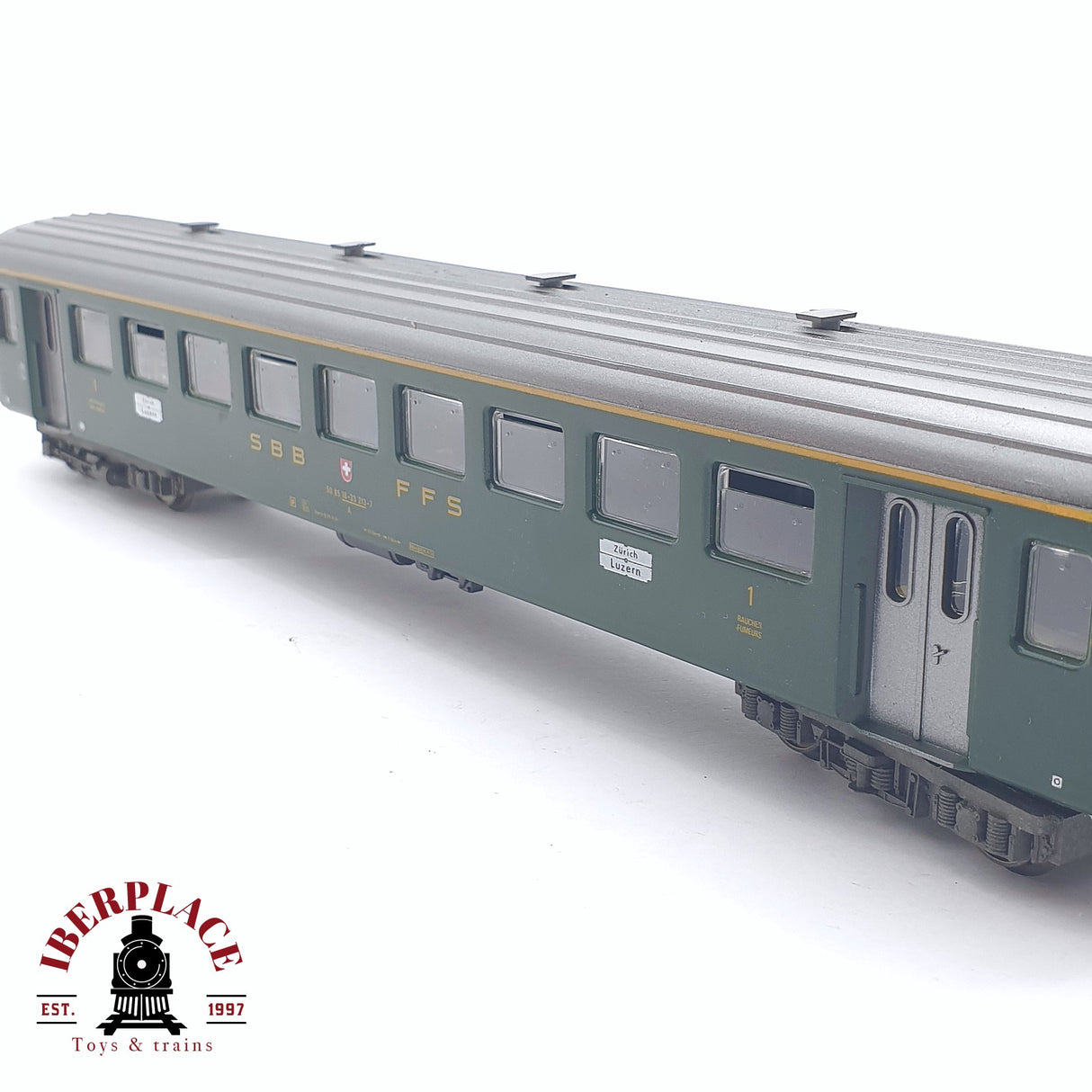 ♻️ 2da mano - DC Fleischmann 5133 vagón pasajeros SBB clase 1 H0 escala 1:87