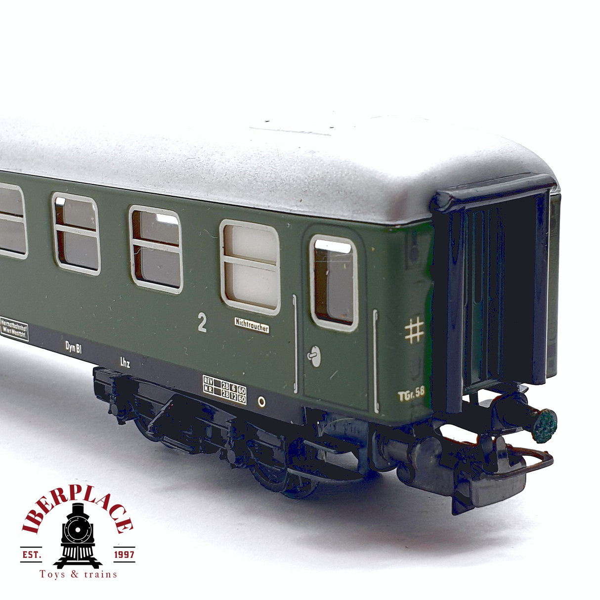 ♻️ 2da mano - Märklin vagón pasajeros ÖBB verde en metal H0 escala 1:87