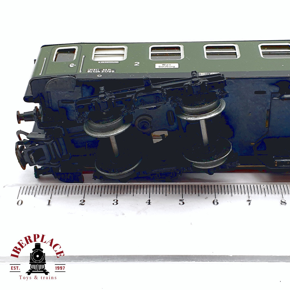 ♻️ 2da mano - Märklin vagón pasajeros ÖBB verde en metal H0 escala 1:87