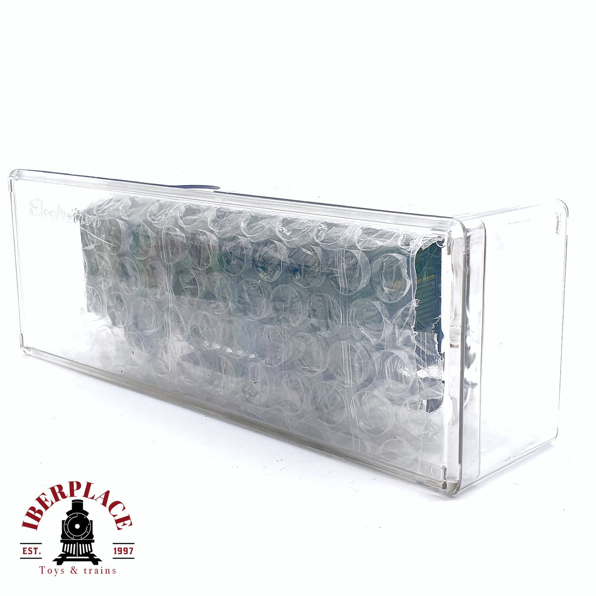 ♻️ 2da mano - AC Electrotren vagón mercancias cerrado RENFE con luz H0 escala 1:87