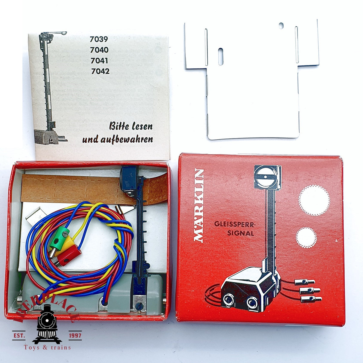 ♻️ 2da mano - Märklin 7042 Señal de bloqueo de vía - Sin Usar H0 escala 1:87 6/9