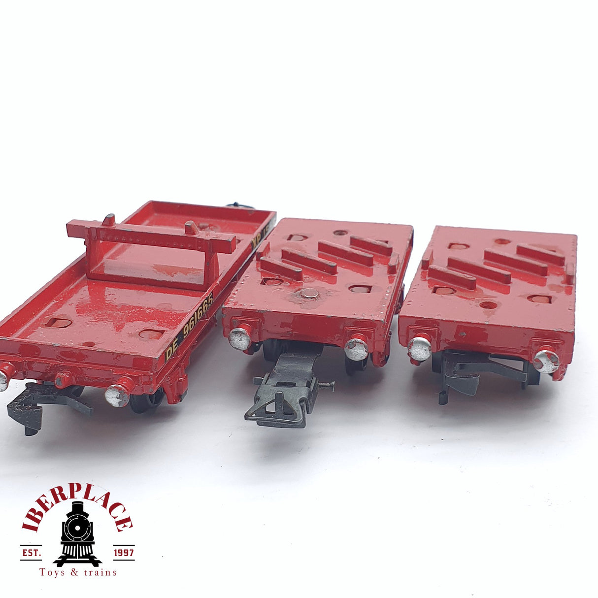 ♻️ 2da mano - Hornby Dublo 4620 vagón mercancía grúa en metal con vagones auxiliares H0 escala 1:87