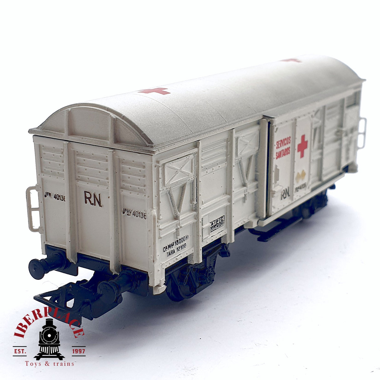 ♻️ 2da mano - DC Electrotren 1311 vagón Cruz Roja servicios sanitarios RENFE H0 escala 1:87