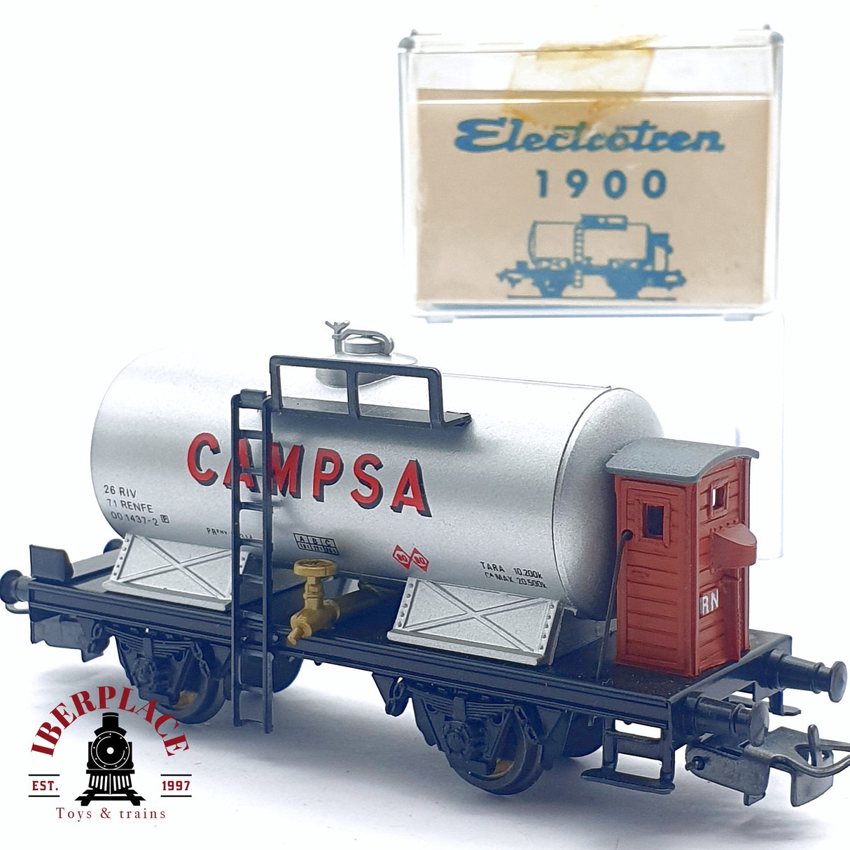 ♻️ 2da mano - DC Electrotren 1900 vagón cisterna Campsa RENFE H0 escala 1:87