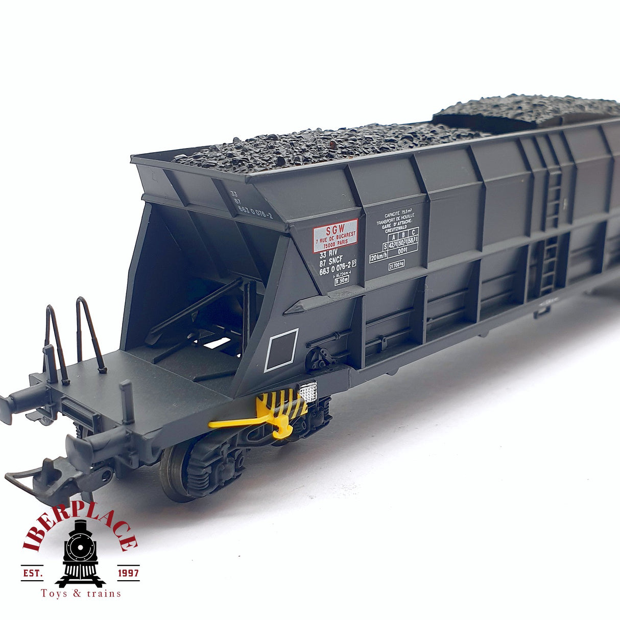 ♻️ 2da mano - DC Electrotren 5702 vagón tolva SNCF con carbón H0 escala 1:87