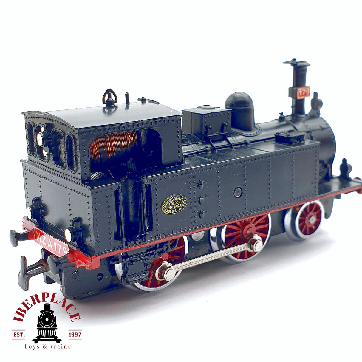 ♻️ 2da mano - AC Electrotren 4000 Locomotora de vapor 179 negra H0 escala 1:87