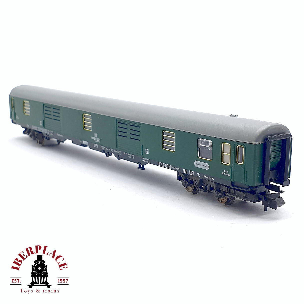 ♻️ 2da mano - Fleischmann vagón equipajes DB 51 80 95-70 010-1 verde N escala 1:160