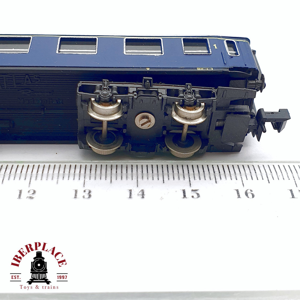 ♻️ 2da mano - Atlas 2681 vagón de pasajeros DB clase 1 azul N escala 1:160