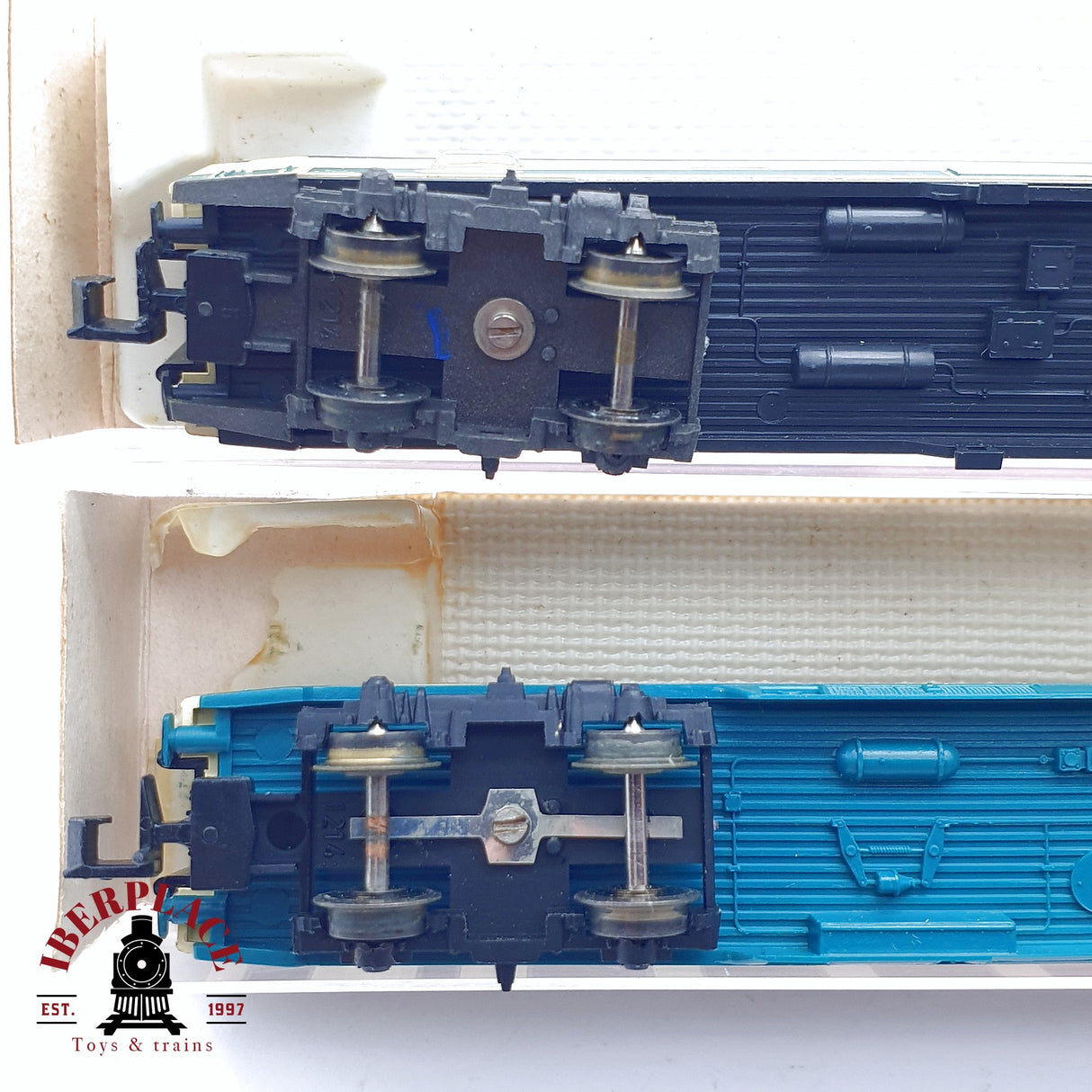 ♻️ 2da mano - 4x Fleischmann 7432 8190 8100 8199 vagones pasajeros y equipaje DB N escala 1:160