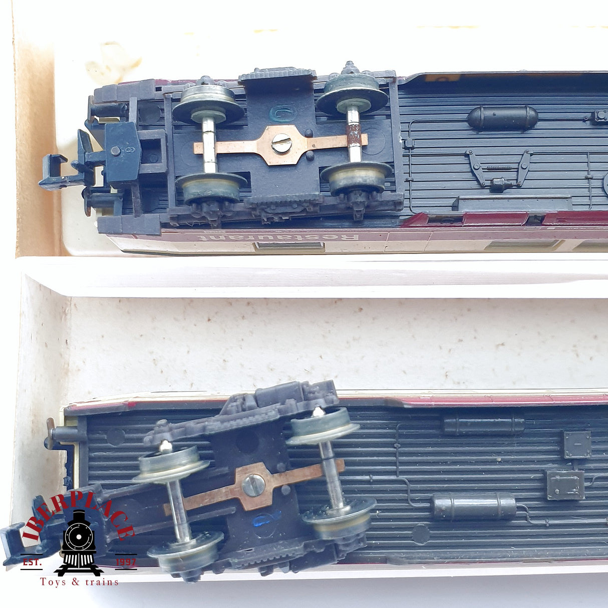 ♻️ 2da mano - 5x Fleischmann vagones pasajeros y restaurante Restaurante DB N escala 1:160