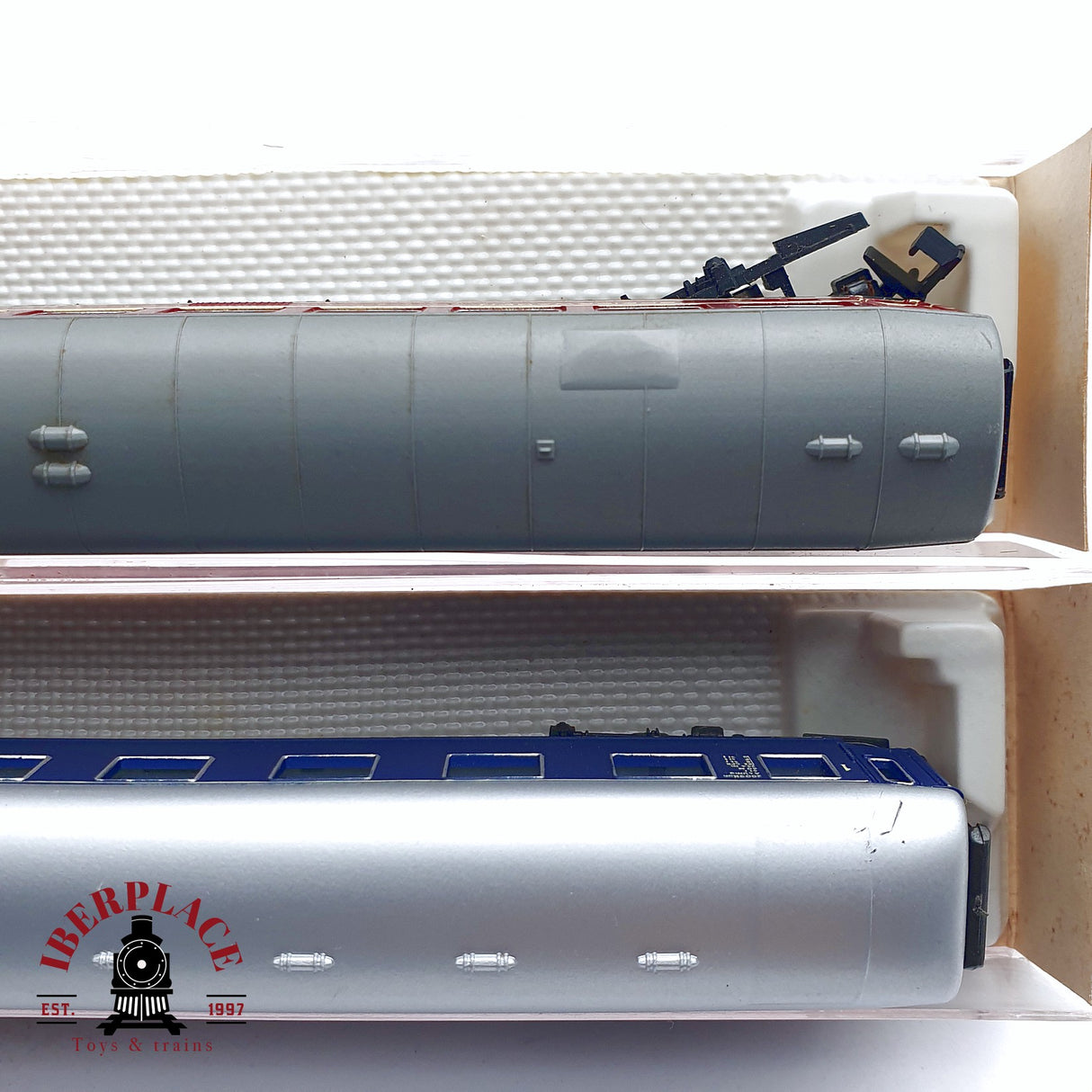 ♻️ 2da mano - 4x Fleischmann vagones pasajeros, equipajes, restaurante DB N escala 1:160