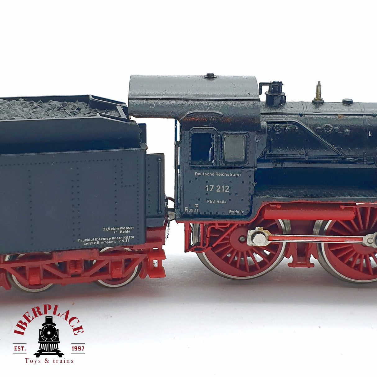 💡♻️ 2da mano - Minitrix Locomotora de vapor DR 17 212 negra N escala 1:160