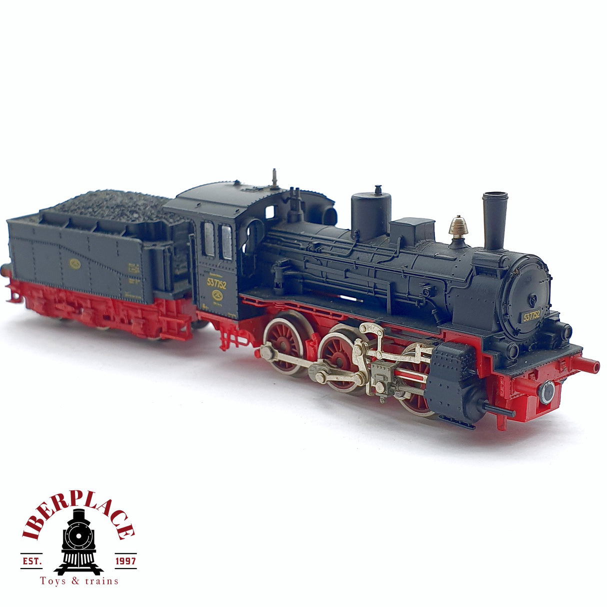 ♻️ 2da mano - Fleischmann Locomotora de vapor 537752 Negra para restaurar N escala 1:160