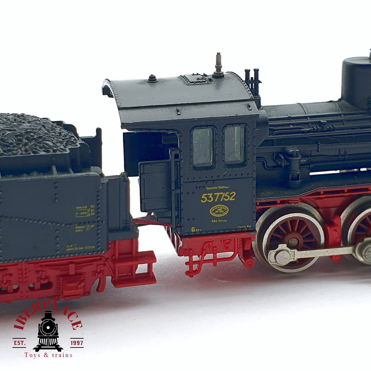 ♻️ 2da mano - Fleischmann Locomotora de vapor 537752 Negra para restaurar N escala 1:160