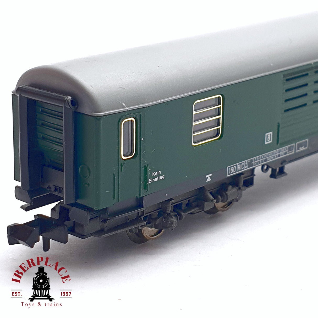 ♻️ 2da mano - Fleischmann vagón equipajes DB 51 80 95-70 010-1 verde N escala 1:160