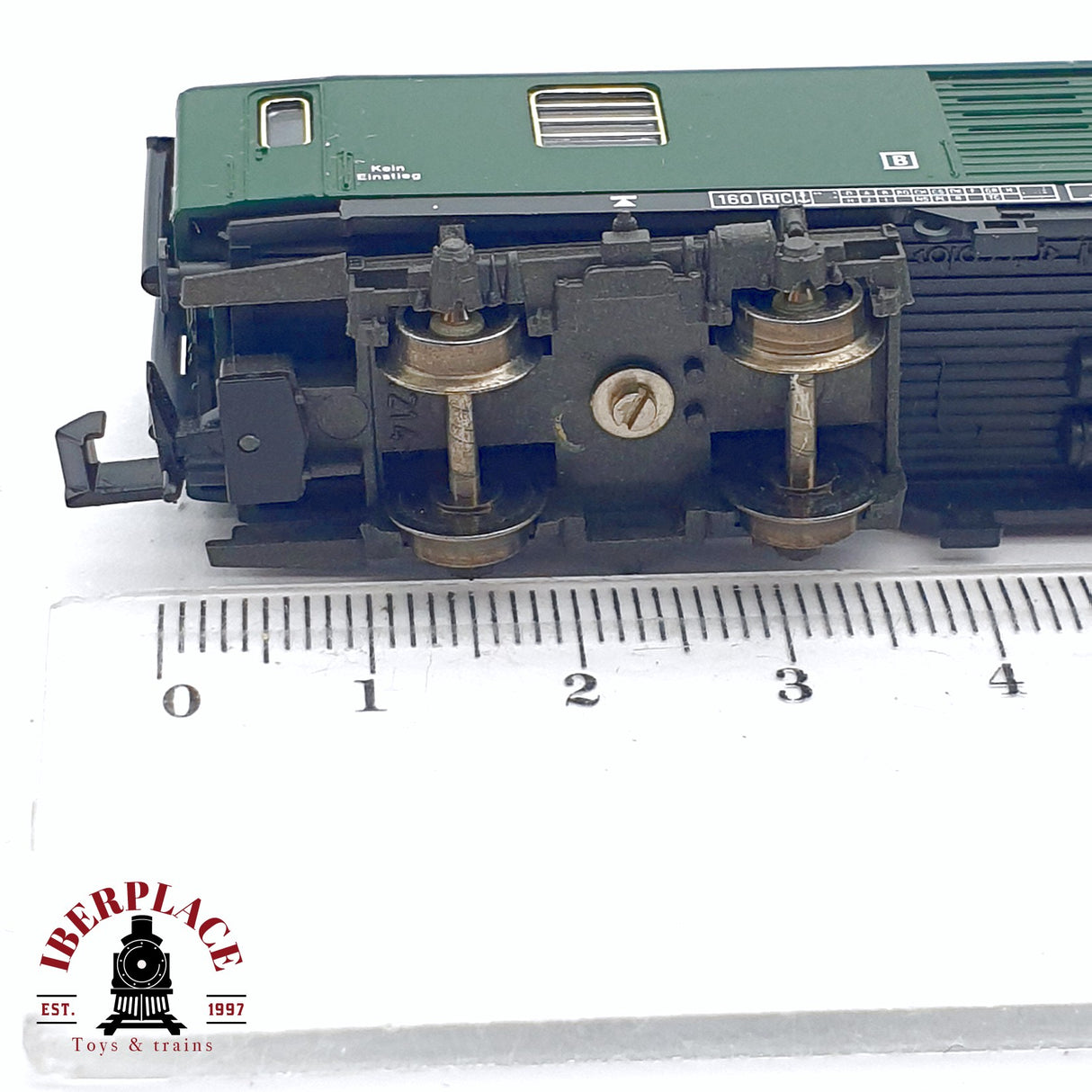 ♻️ 2da mano - Fleischmann vagón equipajes DB 51 80 95-70 010-1 verde N escala 1:160