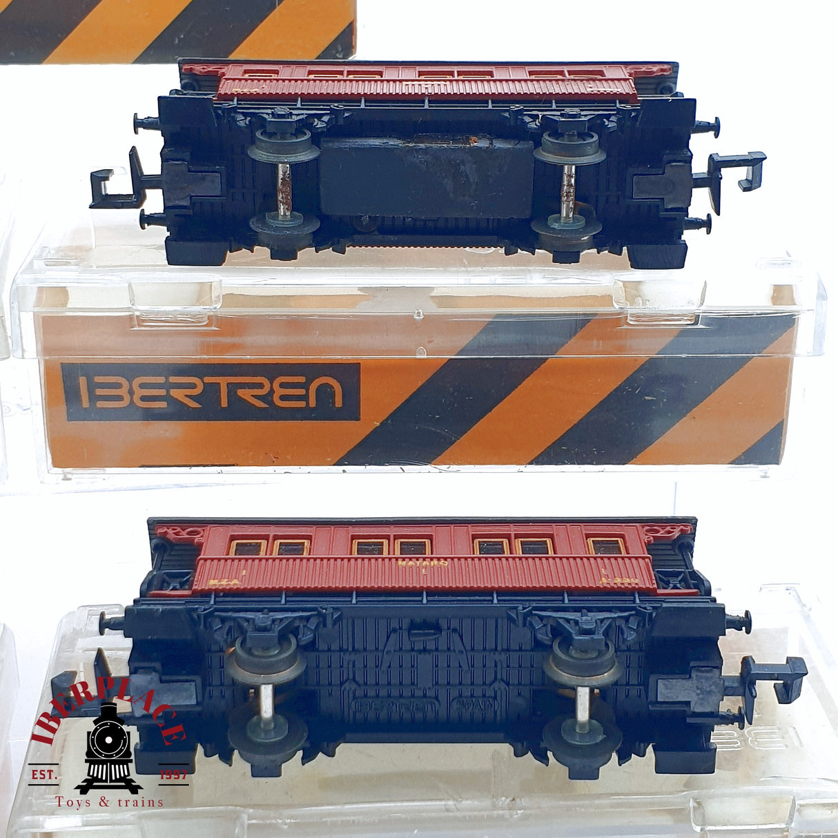 ♻️ 2da mano - IBERTREN 5x 247 371 223 vagones pasajero y equipajes RENFE N escala 1:160