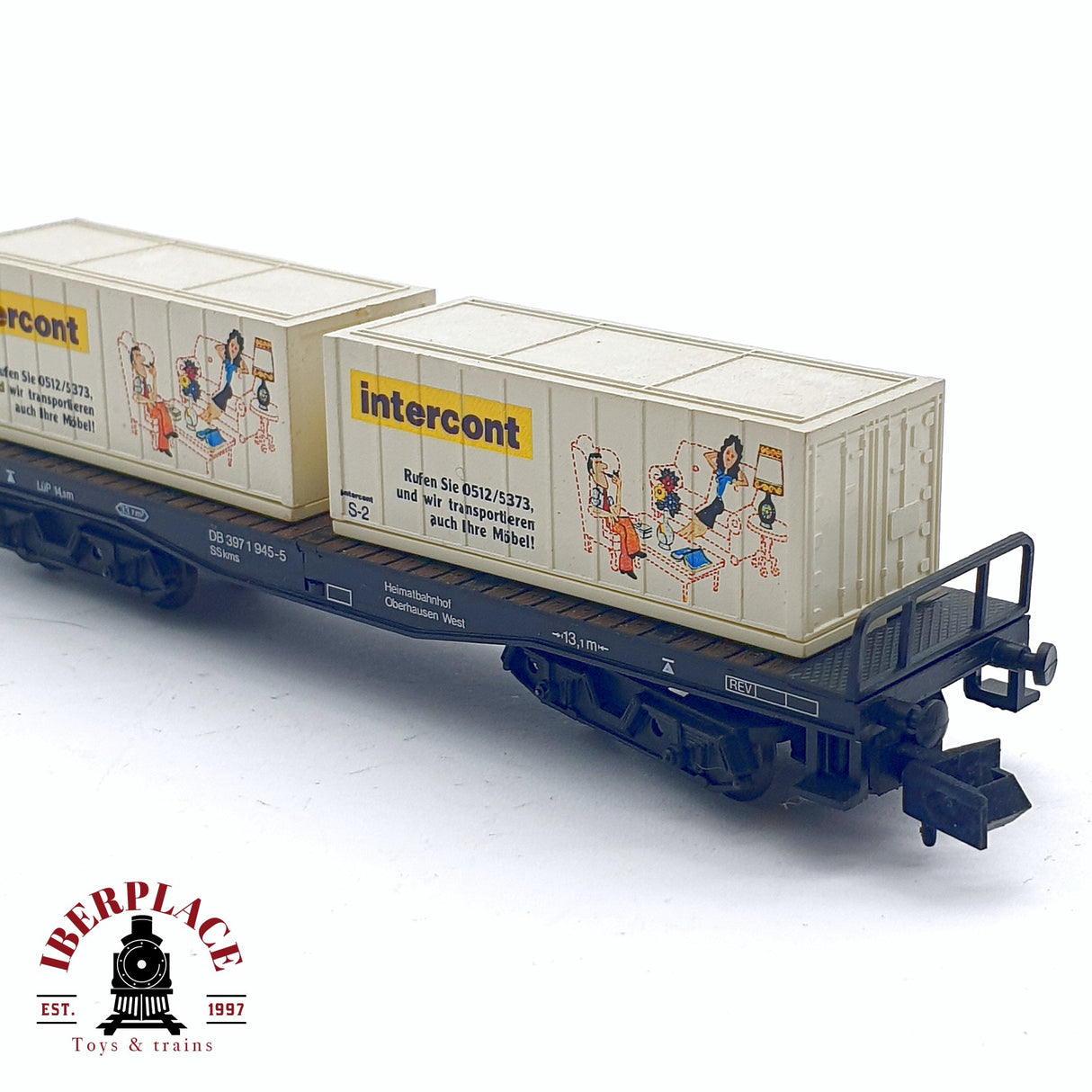 ♻️ 2da mano - Arnold 4958 vagón contenedores intercont DB N escala 1:160