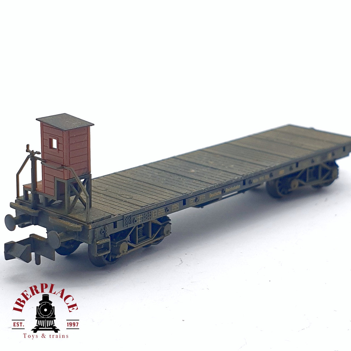 ♻️ 2da mano - Fleischmann 8255K vagón plataforma DR N escala 1:160