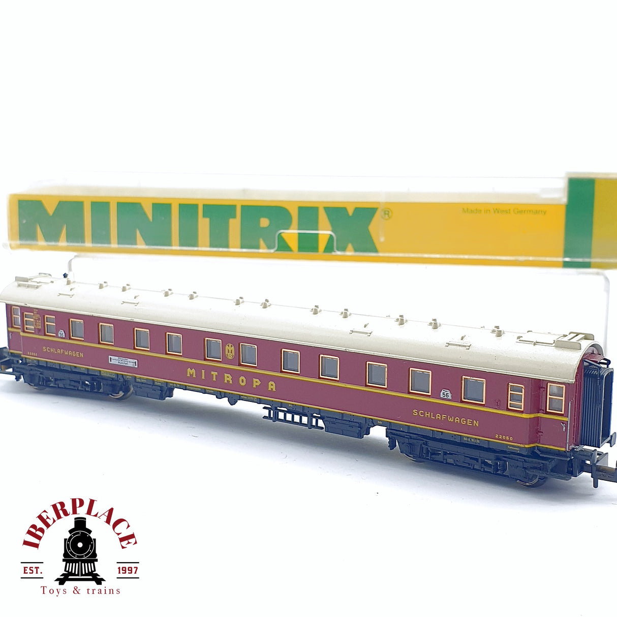 ♻️ 2da mano - Minitrix 3153 vagón pasajeros mitropa 22050 coche cama N escala 1:160