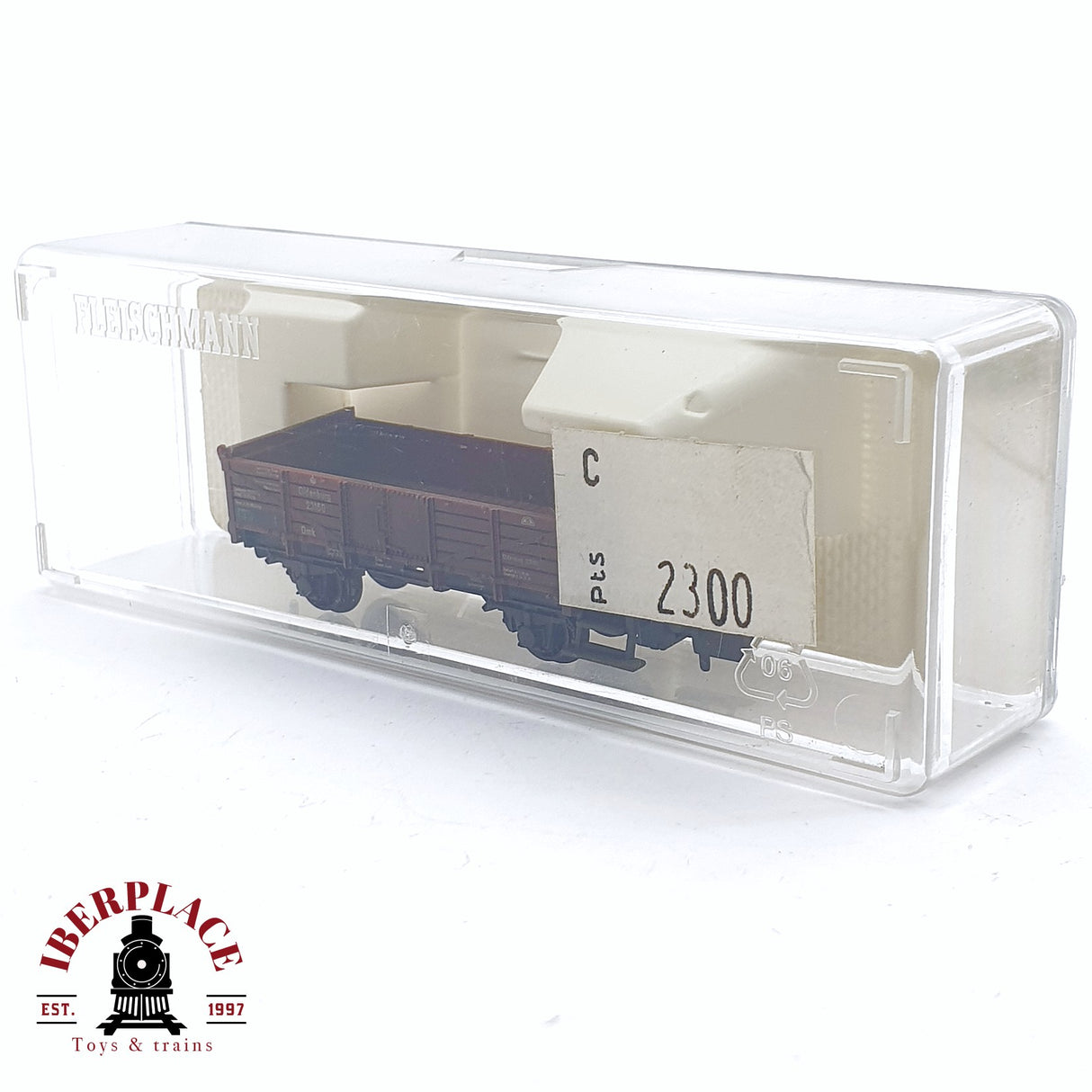 ♻️ 2da mano - Fleischmann vagón mercancias con garita 23160 N escala 1:160