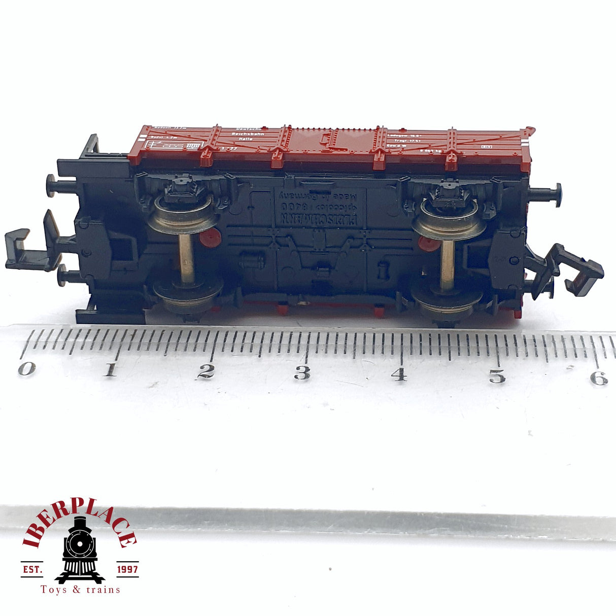 ♻️ 2da mano - Fleischmann 8203 vagón abierto con piedras DR N escala 1:160