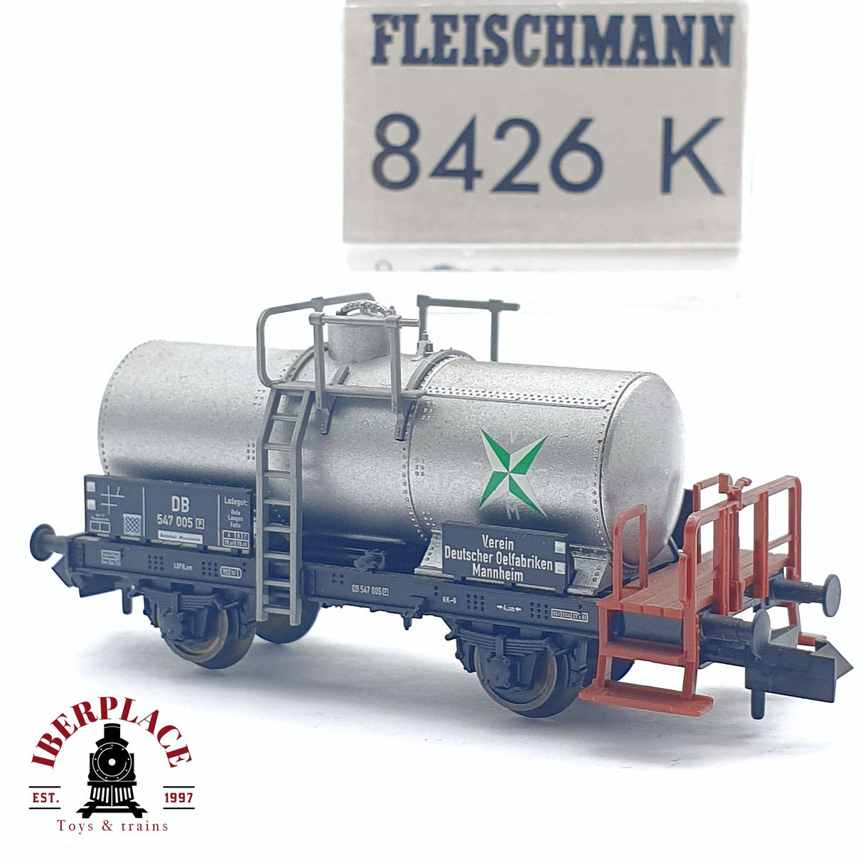 ♻️ 2da mano - Fleischmann 8426K vagón cisterna DB 547 005 N escala 1:160