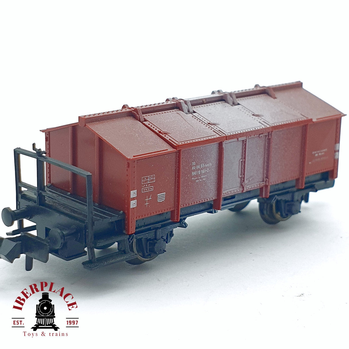 ♻️ 2da mano - Fleischmann 8210 vagón mercancias DB rojo oxido N escala 1:160