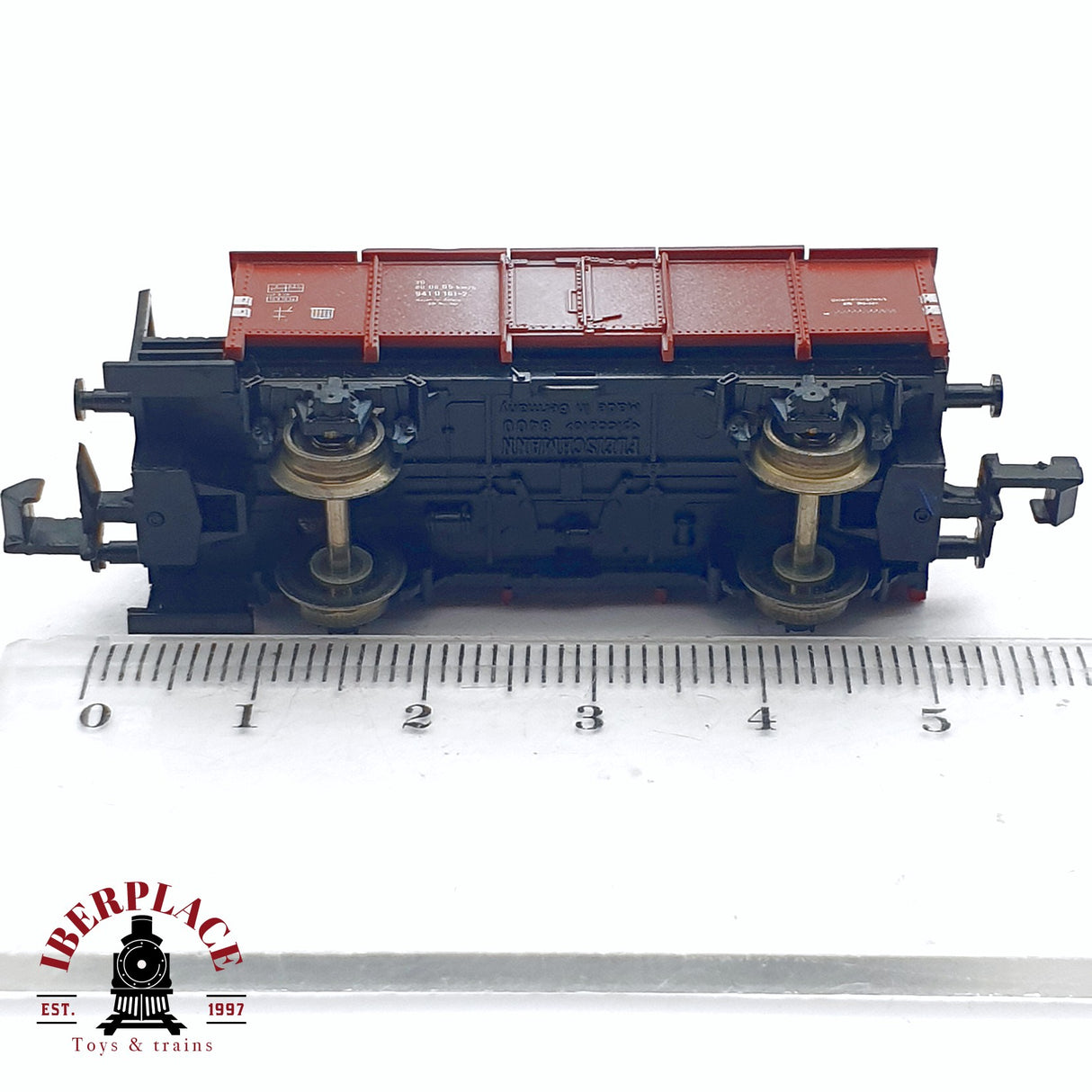 ♻️ 2da mano - Fleischmann 8210 vagón mercancias DB rojo oxido N escala 1:160