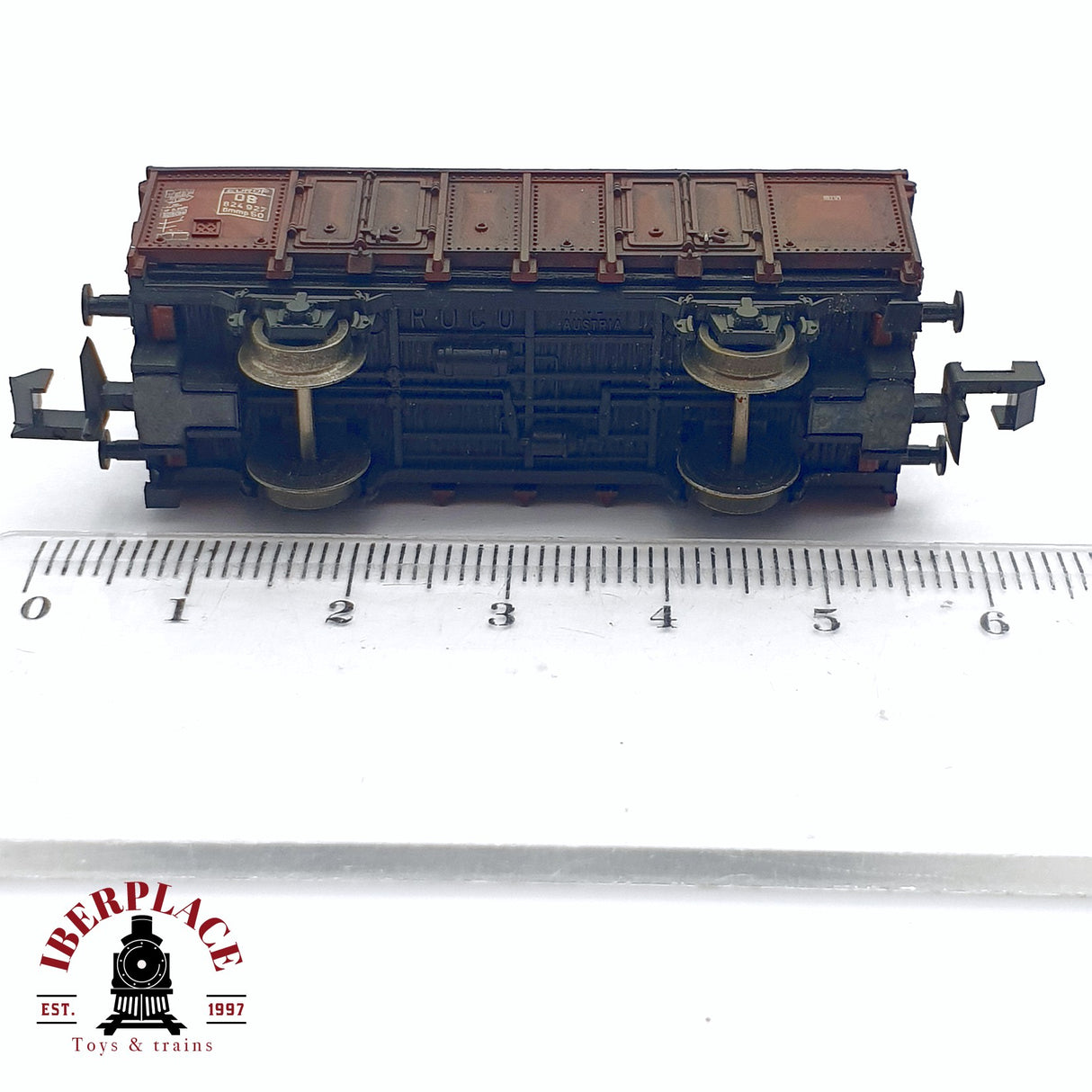 ♻️ 2da mano - Roco vagón de bordes alto con neumáticos de carga DB N escala 1:160