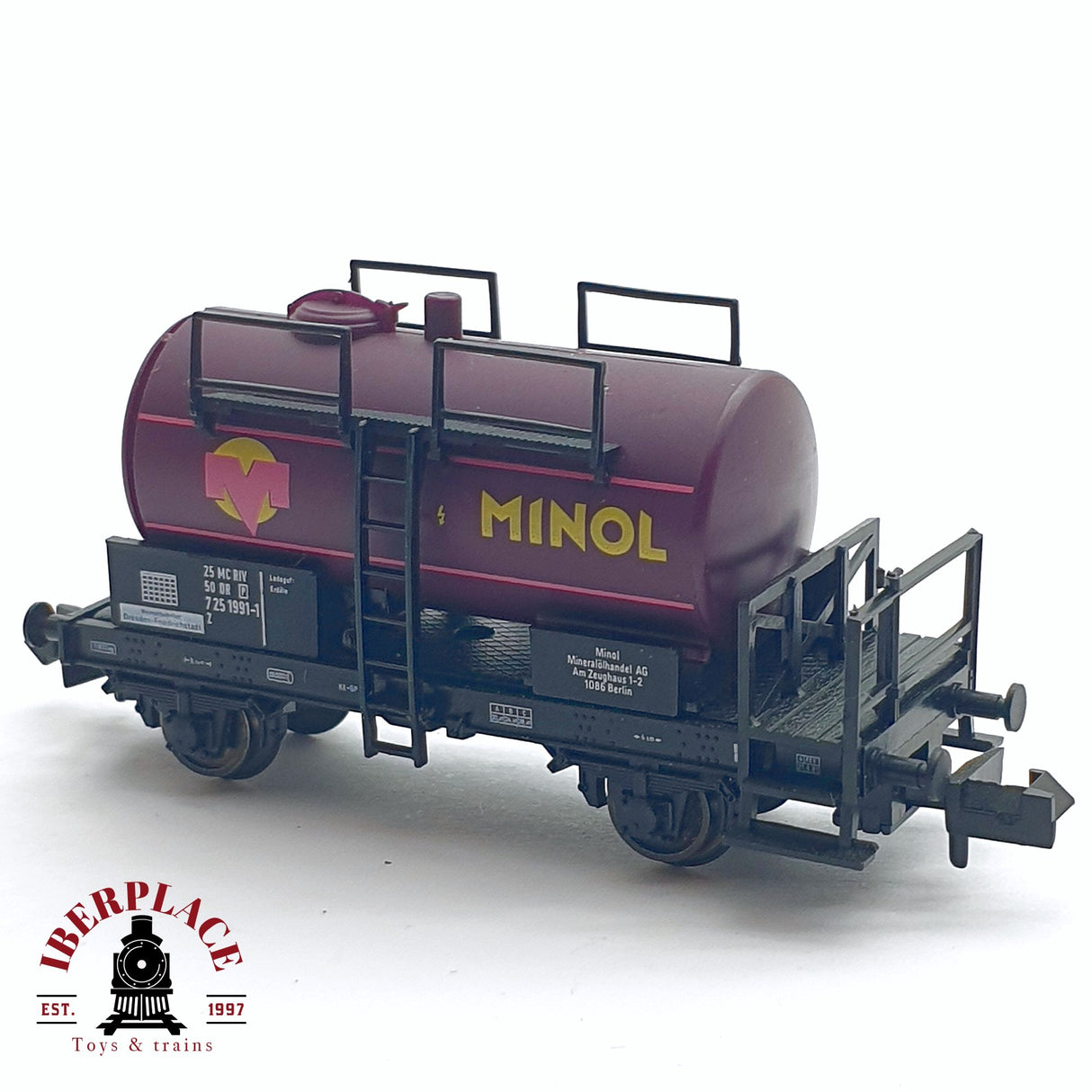 ♻️ 2da mano - Fleischmann 8406 vagón cisterna Minol DR N escala 1:160