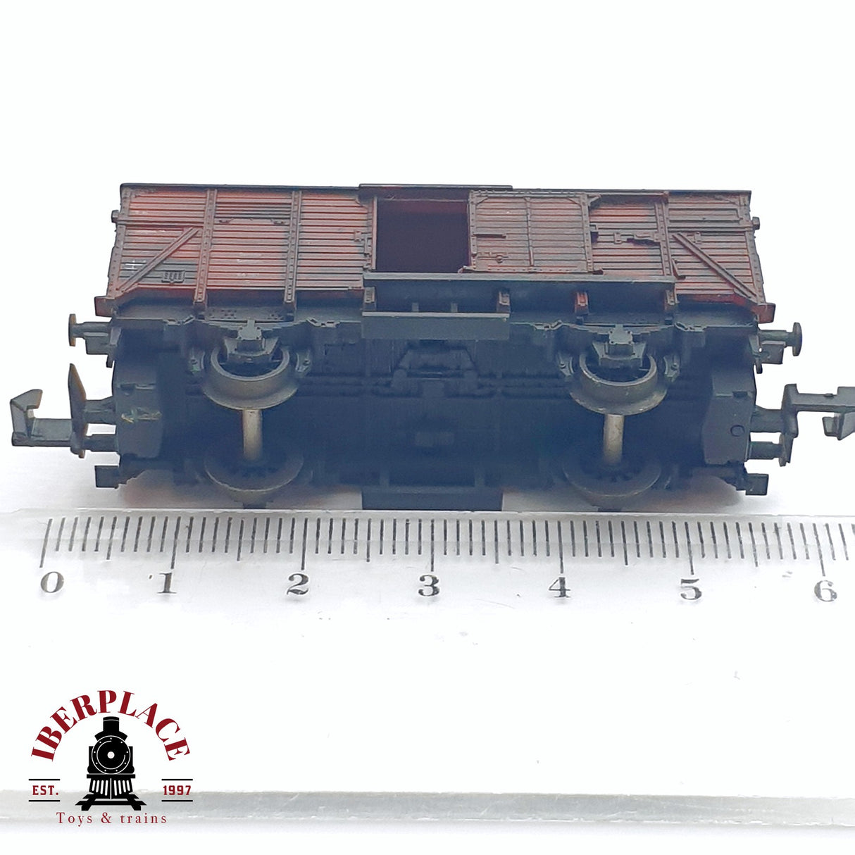 ♻️ 2da mano - Fleischmann vagón mercancia de puerta corrediza envejecido DR N escala 1:160